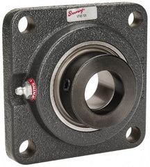 Browning - 1-1/4" ID, 4-5/8" OAL x 4-5/8" OAH 4-Bolt Flange - 3,493 Lb Static Cap, 5,782 Lb Dyn Cap, 3-5/8" Btw Mnt Hole Ctrs, Cast Iron - Industrial Tool & Supply