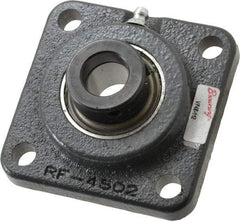 Browning - 3/4" ID, 3-3/8" OAL x 3-3/8" OAH 4-Bolt Flange - 1,444 Lb Static Cap, 2,611 Lb Dyn Cap, 2-1/2" Btw Mnt Hole Ctrs, Cast Iron - Industrial Tool & Supply