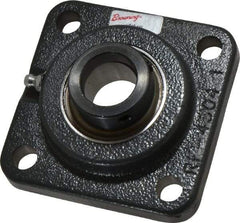 Browning - 1" ID, 3-3/4" OAL x 3-3/4" OAH 4-Bolt Flange - 1,651 Lb Static Cap, 2,801 Lb Dyn Cap, 2-3/4" Btw Mnt Hole Ctrs, Cast Iron - Industrial Tool & Supply