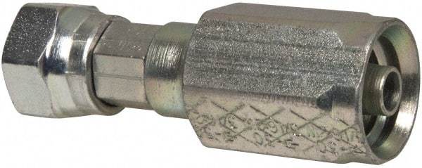 Parker - 11/16-16 SAE Steel Hydraulic Hose Female Seal-Lok Swivel Long - 6,000 psi, -6 Hose Size, 3/8" Hose Diam - Industrial Tool & Supply