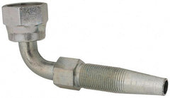 Parker - 11/16-16 SAE Steel Hydraulic Hose Female Seal-Lok Swivel 90° Elbow & Short Drop - 6,000 psi, -6 Hose Size, 3/8" Hose Diam - Industrial Tool & Supply