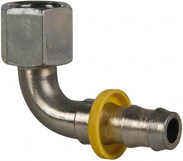 Parker - 13/16-16 SAE Steel Hydraulic Hose Female Seal-Lok Swivel & 90° Elbow - -8 Hose Size - Industrial Tool & Supply