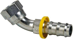 Parker - 7/8-14 Female JIC Steel Hydraulic Hose Female JIC Swivel & 45° Elbow & Short Drop - -10 Hose Size, 5/8" Hose Diam - Industrial Tool & Supply