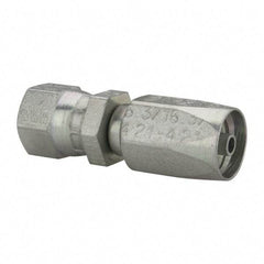 Parker - 7/16-20 SAE Steel Hydraulic Hose Female JIC 37° Swivel & Straight Fitting - 6,000 psi, -4 Hose Size - Industrial Tool & Supply