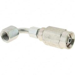 Parker - 7/16-20 Female JIC Steel Hydraulic Hose Female JIC Swivel & 90° Elbow & Short Drop - 6,000 psi, -4 Hose Size, 1/4" Hose Diam - Industrial Tool & Supply