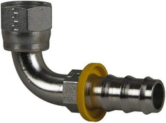 Parker - 7/8-14 Female JIC Steel Hydraulic Hose Female JIC Swivel & 90° Elbow & Short Drop - -10 Hose Size, 5/8" Hose Diam, Series 82 - Industrial Tool & Supply