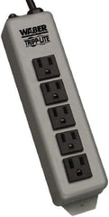 Tripp-Lite - 5 Outlets, 120 VAC15 Amps, 15' Cord, Power Outlet Strip - Keyhole, Tab Mount, 5-15 NEMA Configuration, 8-3/4" Strip - Industrial Tool & Supply