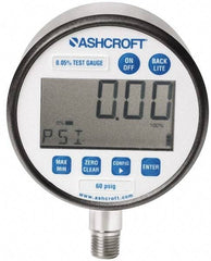 Ashcroft - 3" Dial, 1/4 Thread, 0-3,000 Scale Range, Pressure Gauge - Lower Connection Mount, Accurate to 0.05% of Scale - Industrial Tool & Supply