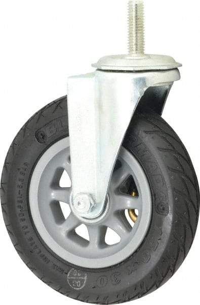 Shepherd - 6" Diam x 1-1/4" Wide, Phenolic Swivel Caster - 150 Lb Capacity, Threaded Stem Mount, Ball Bearing - Industrial Tool & Supply