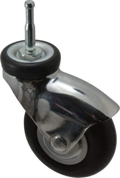 Shepherd - 3" Diam x 15/16" Wide x 3-7/8" OAH Stem Mount Swivel Caster - Neoprene, 110 Lb Capacity, Precision Ball Bearing, 5/16 x 1-1/2" Friction Stem - Industrial Tool & Supply