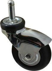 Shepherd - 3" Diam x 15/16" Wide x 3-7/8" OAH Stem Mount Swivel Caster - Neoprene, 110 Lb Capacity, Precision Ball Bearing, 7/16 x 1-7/16" Friction Stem - Industrial Tool & Supply
