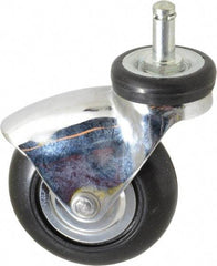 Shepherd - 3" Diam x 15/16" Wide x 3-7/8" OAH Stem Mount Swivel Caster - Neoprene, 110 Lb Capacity, Precision Ball Bearing, 3/8 x 1" Friction Stem - Industrial Tool & Supply