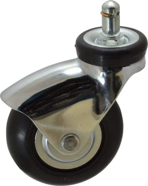 Shepherd - 3" Diam x 15/16" Wide x 3-7/8" OAH Stem Mount Swivel Caster - Neoprene, 110 Lb Capacity, Precision Ball Bearing, 7/16 x 7/8" Friction Stem - Industrial Tool & Supply