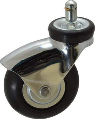 Shepherd - 3" Diam x 15/16" Wide x 3-7/8" OAH Stem Mount Swivel Caster - Neoprene, 110 Lb Capacity, Precision Ball Bearing, 7/16 x 7/8" Friction Stem - Industrial Tool & Supply