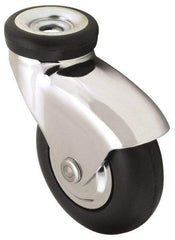 Shepherd - 3" Diam x 15/16" Wide x 3-7/8" OAH Stem Mount Swivel Caster with Brake - Neoprene, 110 Lb Capacity, Precision Ball Bearing, 5/16 x 1-1/2" Friction Stem - Industrial Tool & Supply