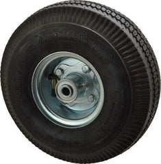 Albion - 10 Inch Diameter x 4-1/8 Inch Wide, Pneumatic Caster Wheel - 350 Lb. Capacity, 3-1/2 Inch Hub Length, 1/2 Inch Axle Diameter, Ball Bearing - Industrial Tool & Supply