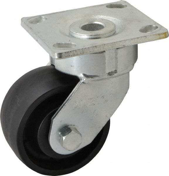 Albion - 4" Diam x 2" Wide x 5-5/8" OAH Top Plate Mount Swivel Caster - Glass Filled Nylon, 800 Lb Capacity, Precision Sealed Bearing, 4 x 4-1/2" Plate - Industrial Tool & Supply