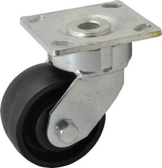 Albion - 4" Diam x 2" Wide x 5-5/8" OAH Top Plate Mount Swivel Caster - Glass Filled Nylon, 800 Lb Capacity, Precision Sealed Bearing, 4 x 4-1/2" Plate - Industrial Tool & Supply