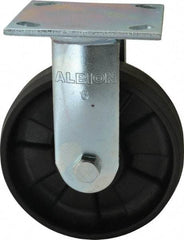 Albion - 6" Diam x 2" Wide x 7-1/2" OAH Top Plate Mount Rigid Caster - Glass Filled Nylon, 1,200 Lb Capacity, Precision Sealed Bearing, 4 x 4-1/2" Plate - Industrial Tool & Supply