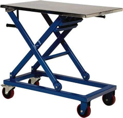Vestil - 660 Lb Capacity Manual Scissor Lift - 18" to 39-1/2" Lift Height, 37" Platform Length x 23-1/2" Platform Width - Industrial Tool & Supply