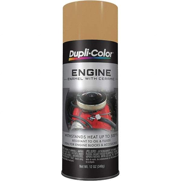 Dupli-Color - 12 oz Cummins Beige Automotive Heat Resistant Paint - Gloss Finish, 500°F Max Temp, Comes in Aerosol Can - Industrial Tool & Supply