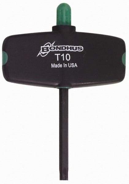 Bondhus - T6 Torx Plus Key - Wing Handle, Protanium High Torque Steel, 2" Length Under Head - Industrial Tool & Supply