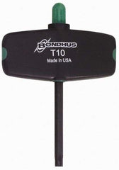 Bondhus - T6 Torx Plus Key - Wing Handle, Protanium High Torque Steel, 2" Length Under Head - Industrial Tool & Supply
