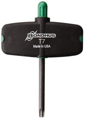 Bondhus - T7 Torx Plus Key - Wing Handle, Protanium High Torque Steel, 2" Length Under Head - Industrial Tool & Supply