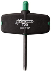 Bondhus - T20 Torx Plus Key - Wing Handle, Protanium High Torque Steel, 2" Length Under Head - Industrial Tool & Supply