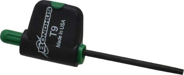 Bondhus - T9 Standard Torx Key - Flag-Style, Protanium High Torque Steel, 1-1/2" Length Under Head - Industrial Tool & Supply