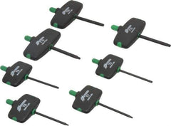 Bondhus - 7 Piece T6 to T20 Protanium Wing Handle Torx Key Set - 3" OAL, 1-1/2" Length Under Head, T6, T7, T8, T9, T10, T15, T20 Torx Size - Industrial Tool & Supply