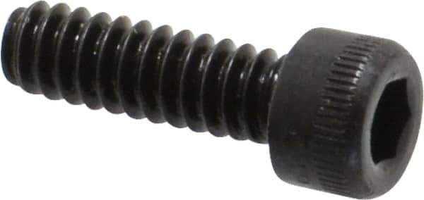 Holo-Krome - #6-32 UNC Hex Socket Drive, Socket Cap Screw - Alloy Steel, Black Oxide Finish, Fully Threaded, 7/16" Length Under Head - Industrial Tool & Supply