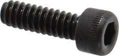 Holo-Krome - #6-32 UNC Hex Socket Drive, Socket Cap Screw - Alloy Steel, Black Oxide Finish, Fully Threaded, 7/16" Length Under Head - Industrial Tool & Supply