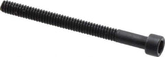 Made in USA - #2-56 UNC Hex Socket Drive, Socket Cap Screw - Alloy Steel, Black Oxide Finish, Partially Threaded, 1" Length Under Head - Industrial Tool & Supply