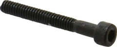 Made in USA - #5-40 UNC Hex Socket Drive, Socket Cap Screw - Alloy Steel, Black Oxide Finish, Partially Threaded, 1-1/4" Length Under Head - Industrial Tool & Supply