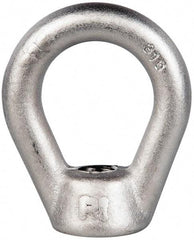 Gibraltar - 5,000 Lb Capacity, 5/8-11 Thread, Stainless Steel Lifting Eye Nut - Grade 316, 3" High, 1-1/2" Inside & 2-1/2" Outside Eye Diam, 1-3/8" Bell/Base Width - Industrial Tool & Supply