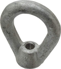 Gibraltar - 2,700 Lb Capacity, 3/8-16 Thread, Galvanized Finsih, Carbon Steel Heavy Duty Lifting Eye Nut - Grade C-1030, 2-1/2" High, 1-1/4" Inside & 2" Outside Eye Diam, 7/8" Bell/Base Width - Industrial Tool & Supply