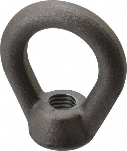 Gibraltar - 5,000 Lb Capacity, 5/8-11 Thread, Self Colored, Carbon Steel Heavy Duty Lifting Eye Nut - Grade C-1030, 3" High, 1-1/2" Inside & 2-1/2" Outside Eye Diam, 1-3/8" Bell/Base Width - Industrial Tool & Supply