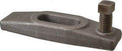 Gibraltar - 11/16" Stud, 1-3/8" Travel, 6" OAL x 1-3/4" Overall Width x 7/8" Overall Height, Heel Clamp - Grade ASTM A521 Class CA Forged Steel, 2-1/16" Long x 11/16" Wide Slot, Tapped - Industrial Tool & Supply