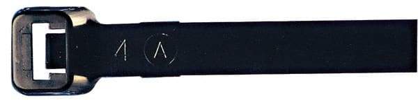 Made in USA - 37-1/4" Long Black Nylon Standard Cable Tie - 175 Lb Tensile Strength, 2.29mm Thick, 4" Max Bundle Diam - Industrial Tool & Supply