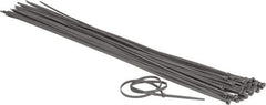 Made in USA - 48-9/16" Long Gray Nylon Standard Cable Tie - 175 Lb Tensile Strength, 2.29mm Thick, 4" Max Bundle Diam - Industrial Tool & Supply