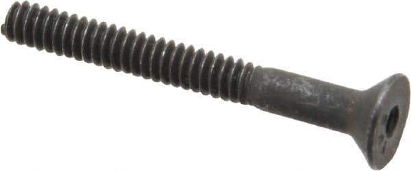 Value Collection - #6-32 UNC Hex Socket Drive, 82° Flat Screw - Alloy Steel, Black Oxide Finish, Partially Threaded, 1-1/4" OAL - Industrial Tool & Supply