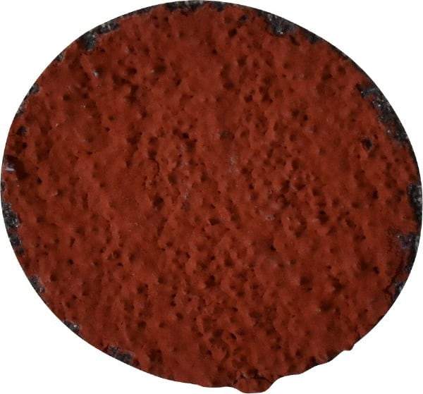 3M - 1-1/2" Disc Diam, 36 Grit, Ceramic Quick Change Disc - Type R Attaching System, Coated, Orange, Very Coarse Grade, 30,000 RPM, 777F Series - Industrial Tool & Supply