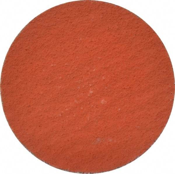 3M - 2" Disc Diam, 100 Grit, Ceramic Alumina Quick Change Disc - Type R Attaching System, Coated, Orange, Fine Grade, 25,000 RPM, 777F Series - Industrial Tool & Supply