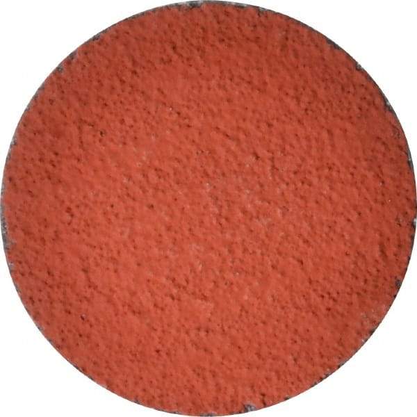 3M - 2" Disc Diam, 50 Grit, Ceramic Quick Change Disc - Type S Attaching System, Coated, Orange, Coarse Grade, 25,000 RPM, 777F Series - Industrial Tool & Supply