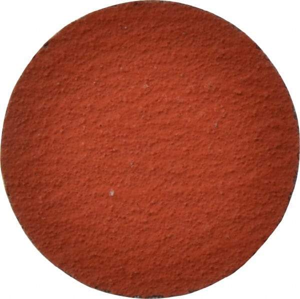3M - 2" Disc Diam, 80 Grit, Ceramic Quick Change Disc - Type S Attaching System, Coated, Orange, Medium Grade, 25,000 RPM, 777F Series - Industrial Tool & Supply