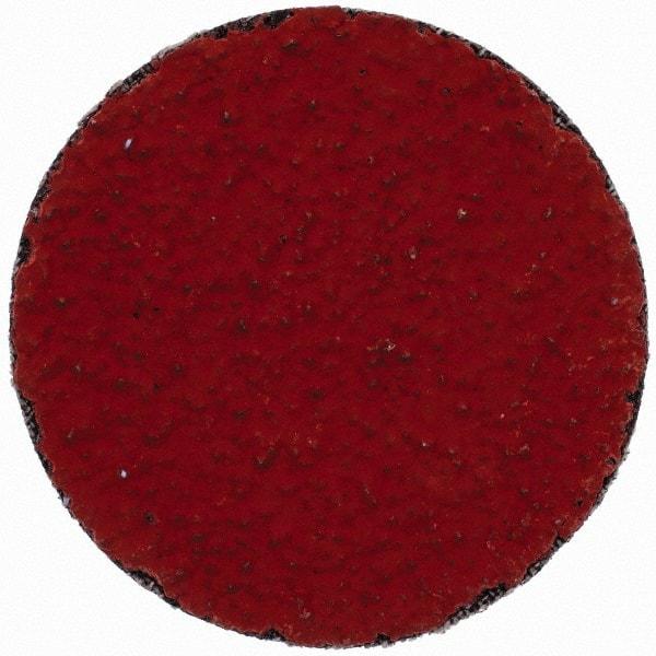 3M - 2" Disc Diam, 36 Grit, Ceramic Quick Change Disc - Type P Attaching System, Coated, Orange, Very Coarse Grade, 25,000 RPM, 777F Series - Industrial Tool & Supply