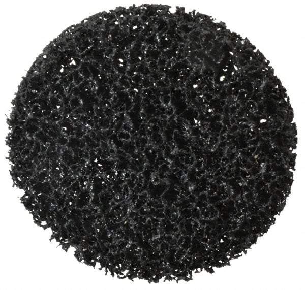 3M - 4" Disc Diam, Silicon Carbide Quick Change Disc - Type R Attaching System, Nonwoven, Black, Very Coarse Grade, 11,000 RPM - Industrial Tool & Supply