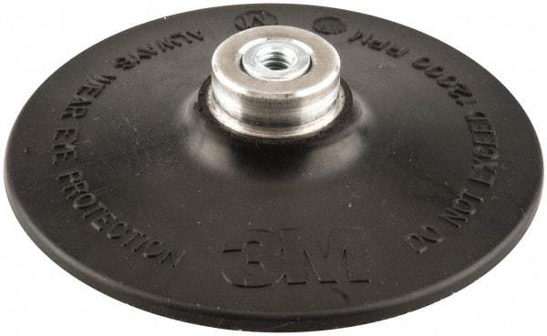 3M - 4" Diam Quick-Change Type S Disc Backing Pad - Medium Density, 12,000 RPM, Roloc TS Compatible - Industrial Tool & Supply