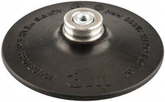 3M - 4" Diam Quick-Change Type S Disc Backing Pad - Medium Density, 12,000 RPM, Roloc TS Compatible - Industrial Tool & Supply